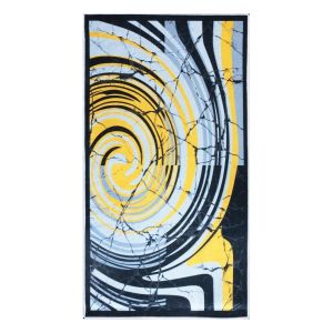 Mani Textile - Tapis Tourbillon Jaune Dimensions - 80x150