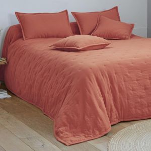 Plaid matelass&eacute; CELESTE - rose bois de rose