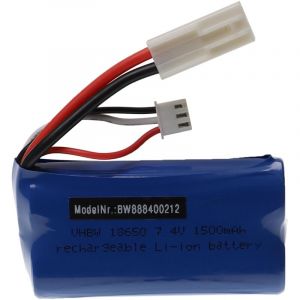 Vhbw Batterie Pour Mod&eacute;le Rc Par Ex. Voiture De Course Avion (1500mah, 7,4v, Li-Ion, 68 X 37 X 19 Mm)