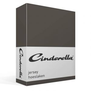 Cinderella Cendrillon Drap-housse en jersey Anthracite %u2013 80%u201390 x 200 cm coton