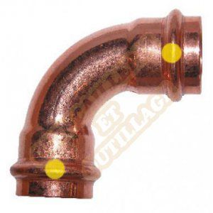 Viega COUDE A SERTIR GAZ 90&deg; F/F18