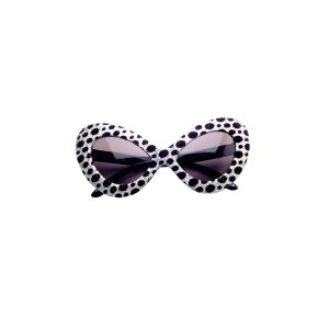 Paire De Lunettes Paillettes Leopard Argent