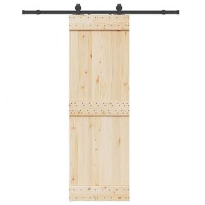 VidaXL Kit de quincaillerie de porte coulissante 183 cm Acier Noir, quincaillerie de porte coulissante, galet de porte 4009716