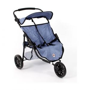 Bayer Chic Poussette de jogging moderne &agrave; 3 roues pour poup&eacute;es