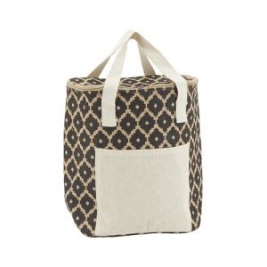 Aubry Gaspard Sac lunch isotherme en jute Diamant 25x15x29
