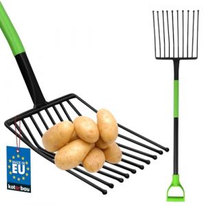 Kotarbau - Heuforke Fourchette à pommes de terre 10 dents avec manche en métal 120 cm