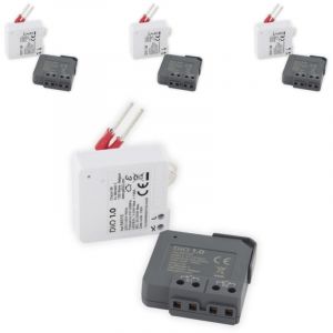 Dio Connected Home Kit de 4 va et vient r&eacute;cepteur + &eacute;metteur 250W - Chacon