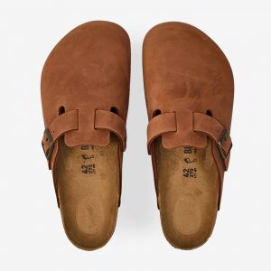 Birkenstock Boston Leather Cognac Marron