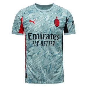 A.C. Milan Maglia Gara Gardien de But Home, Saison 2025/2026, T-Shirt de Football, Produit Officiel, Gris, M Mixte