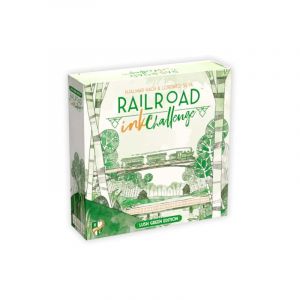 Asmodee, Railroad Ink Challenge-Lush Green Edition, Board Game, 1-4 Players, Ages 8+, 15-30 Minute Playing Time