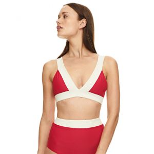 Image de ETAM Brassière de bain bari réversible - Scampi - L - Rouge - Femme - Taille L