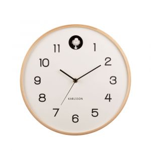Present time Horloge murale ronde D31,5cm blanc