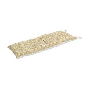 Aubry Gaspard - Matelas de sol en coton imprimé jaune et blanc