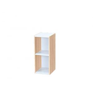 Image de Iris Ohyama Etagère modulable en bois MDF pour espaces exigus - Space Saving Shelf UB-6025 - Beige et Blanc - 25 x 29 x 60 cm