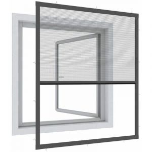 Windhager Moustiquaire fenetre plissée ultra plate premium Blanc 130x150 cm - Blanc