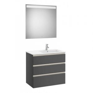 Image de Roca The Gap Pack 3T Lav Dte 800Mm (Unik+Miroir) Gris Anthracite A851521153