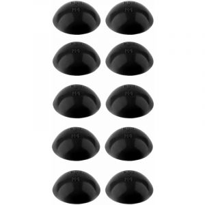 Cyclingcolors 10x Cache vis lèvre d'étanchéité Ø18mm tête cylindrique bombée zebra pias tôle noir