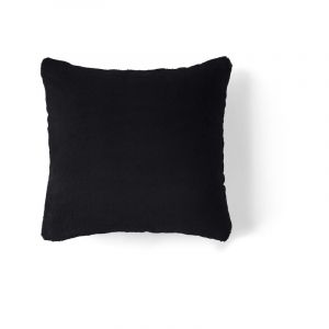 Crocus - coussin - en fausse fourrure - 35x35 cm - Noir