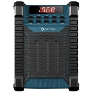 Denver Electronics Radio de Chantier - Bluetooth - avec Batterie - AUX - FM - USB-C - Résistant aux Éclaboussures - WRB60