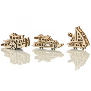 Wooden City Puzzles en bois 3D : Porte-clés Navires
