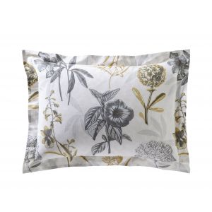 Taie d'oreiller réversible 50x70 en percale de coton gris