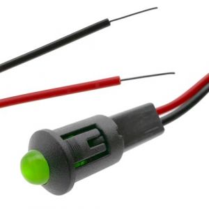 Image de Lampe voyant LED 8mm 12VDC Pilote de couleur vert