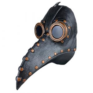 Masque rigide pointu noir peste steampunk adulte - original cup ste-black