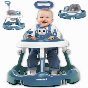 Image de Twinky Babywalker - Trotteur Bébé Luxe Avec Jeu 3 Pièces - Incl. Trottinette Bébé, Tapis Pour Pieds Et Manche