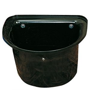 Mangeoire cheval demi-ronde plastique avec crochets Premiere