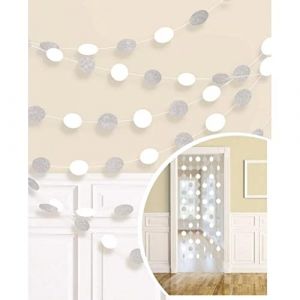 Amscan DECO RND GLITTER STRING WHITE