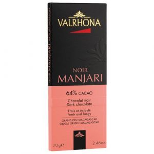 Image de Valrhona Tablettes Grands Crus - Chocolat Noir - Manjari 64% - 70g