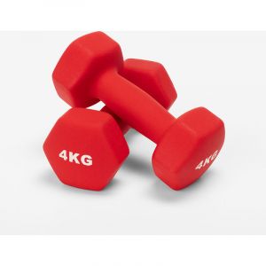 Leonardo Paire de 2 poids halt&egrave;res 4kg Gym et Vinyle Fitness Megara