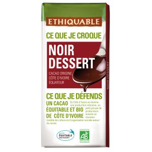 Ethiquable Chocolat noir dessert 200g