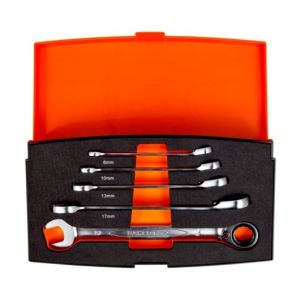 Bahco Set de cl&eacute;s mixtes &agrave; cliquet 1RM/S5