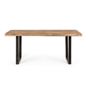 Hellin Table en bois massif et métal - CONNEMARA