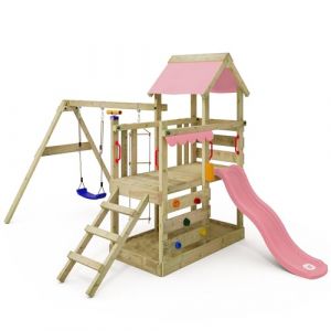 Image de Wickey Aire de jeux TurboFlyer rose pastel