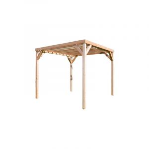 Image de Pergola autoportante en bois naturel sapin de Douglas modulable H.2,5 x l.2,9 m