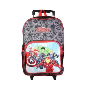 BAGTROTTER Sac à dos à roulettes 41 cm Marvel Avengers Noir