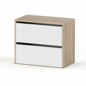 Armoire &Agrave; Chaussures Ch&ecirc;ne Sonoma Blanc 60 Cm