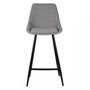 Chaise Snack Tissu Gris Clair BARI