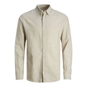 Image de Jack & Jones Chemise homme beige en coton Tim