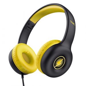 Trust Auriculares Nouna Alámbricos Negro et Jaune avec Microphone et Réponse Fréquence 20-20000 Hz