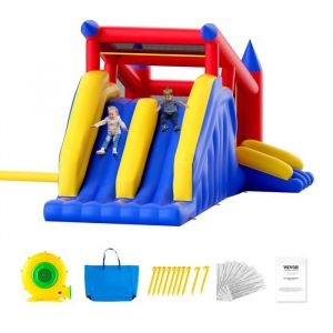 Ch&acirc;teau Gonflable-VEVOR-465x260x235 cm-Toboggan et Sac de Rangement-pour Enfants &Acirc;g&eacute;s de 3 &agrave; 8 ans