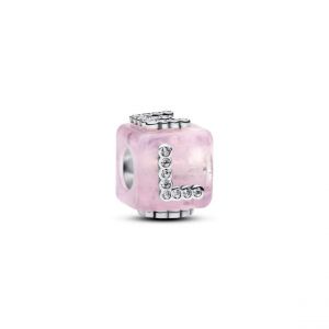 Pandora Charm Cube Love Murano Rose