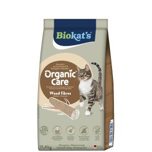 Biokat's Organic Care Wood Fibres liti&egrave;re pour chat 2 x 3 kg