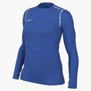 Nike W NK DF Park20 Crew Top R Haut à Manches Longues, Bleu Roi/Blanc, s Femme