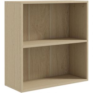 Homcom Bibliothèque cube - cube de rangement 2 compartiments - dim. 60 x 24 x 63 cm - effet bois clair