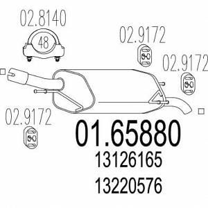 Image de MTS Silencieux arrière 01.65880 d'origine