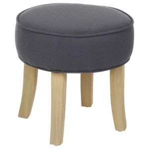 Image de Tabouret bas effet lin Adriel bleu chalk Atmosp ra