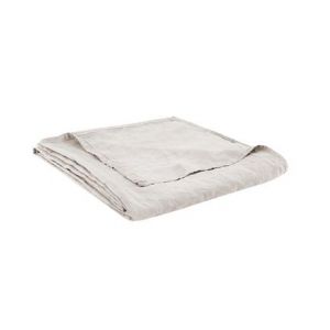 Blanc Cerise Drap plat en lin lavé - REVE DE LIN Blanc